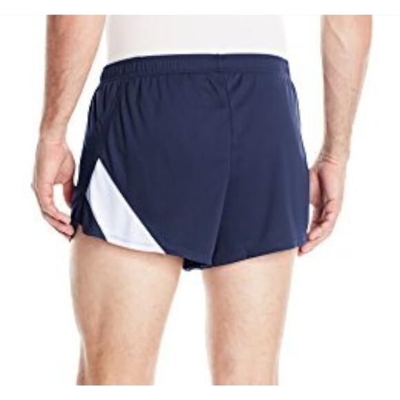 ASICS mens Break Through Split Short, Navy Blue/ White, Size Medium - Picture 2 of 2